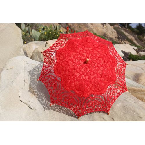 Embroidered Battenberg Lace Parasol