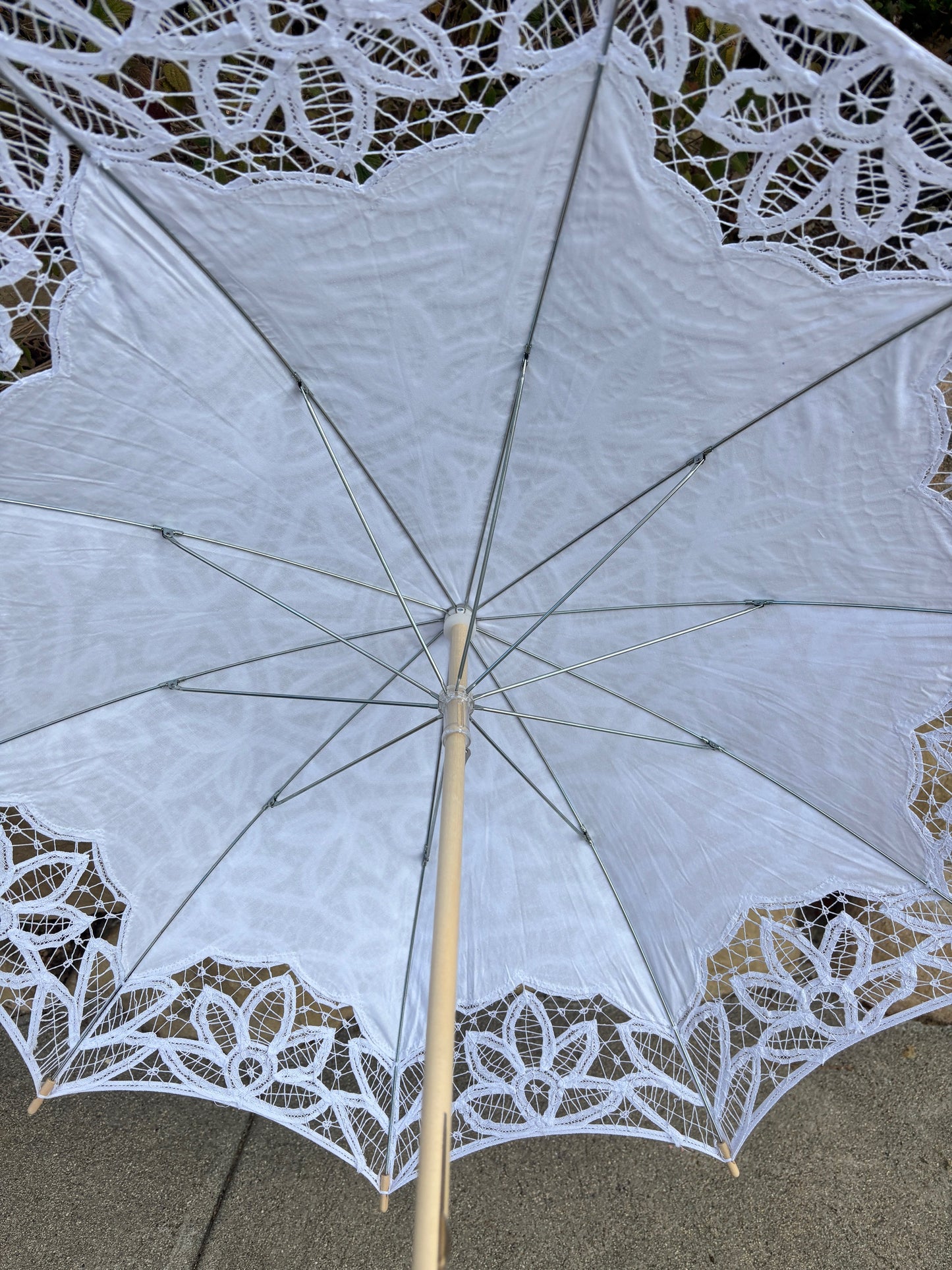 Embroidered Battenberg Lace Parasol