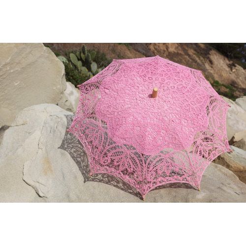 Embroidered Battenberg Lace Parasol