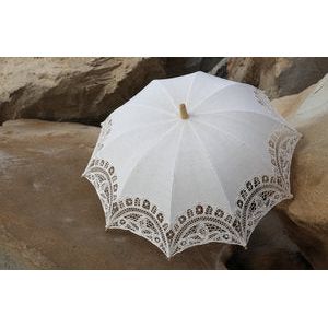 Paneled Battenberg Lace Parasol